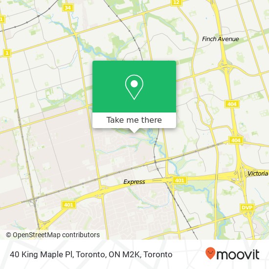 40 King Maple Pl, Toronto, ON M2K map