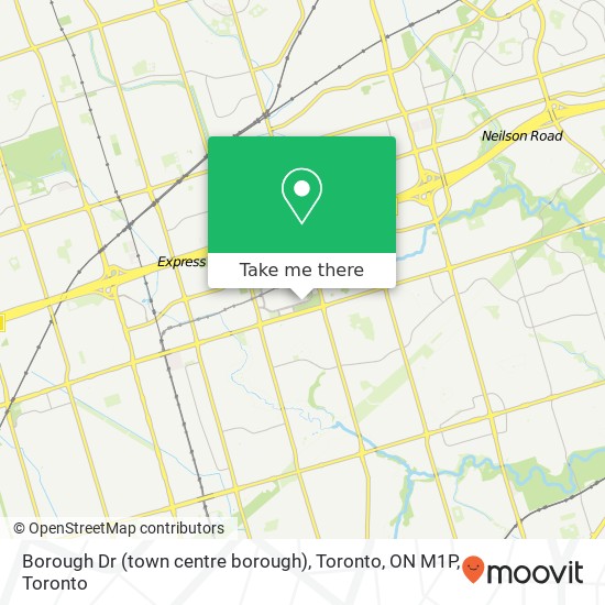 Borough Dr (town centre borough), Toronto, ON M1P plan