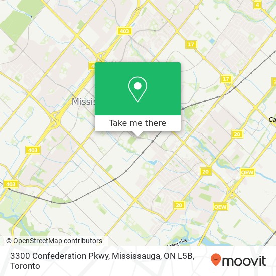 3300 Confederation Pkwy, Mississauga, ON L5B map