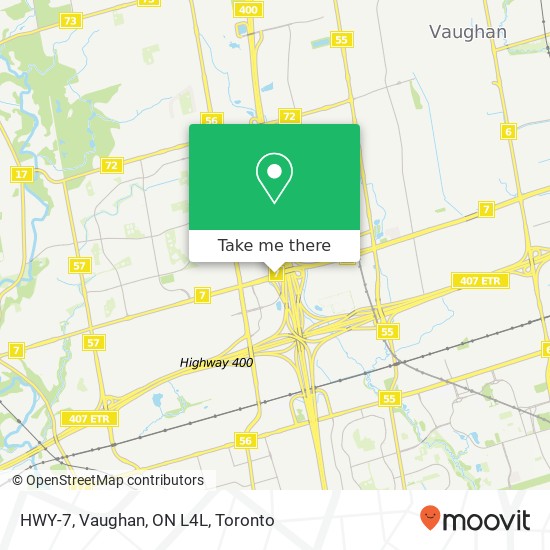 HWY-7, Vaughan, ON L4L map