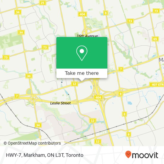 HWY-7, Markham, ON L3T map