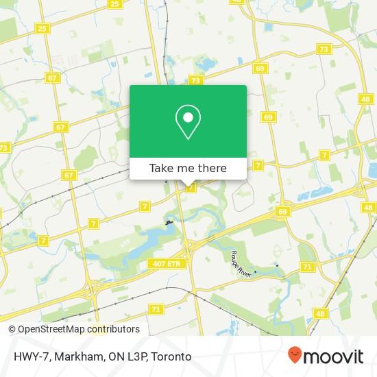 HWY-7, Markham, ON L3P map