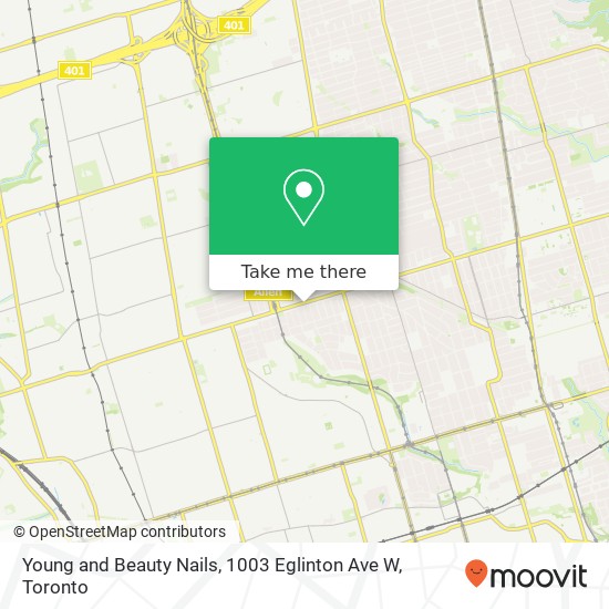 Young and Beauty Nails, 1003 Eglinton Ave W map