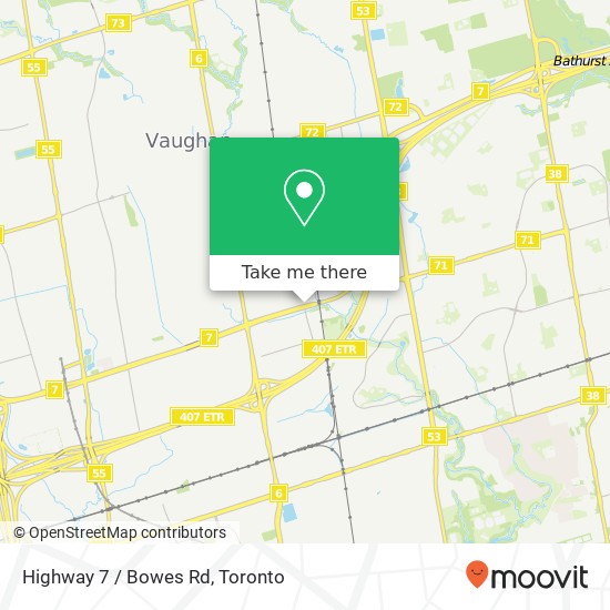 Highway 7 / Bowes Rd map