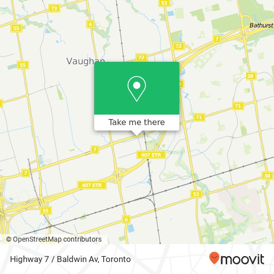 Highway 7 / Baldwin Av map