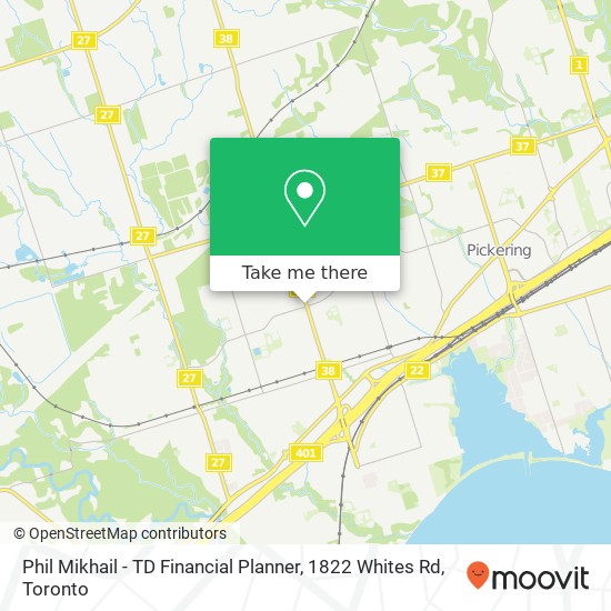 Phil Mikhail - TD Financial Planner, 1822 Whites Rd map