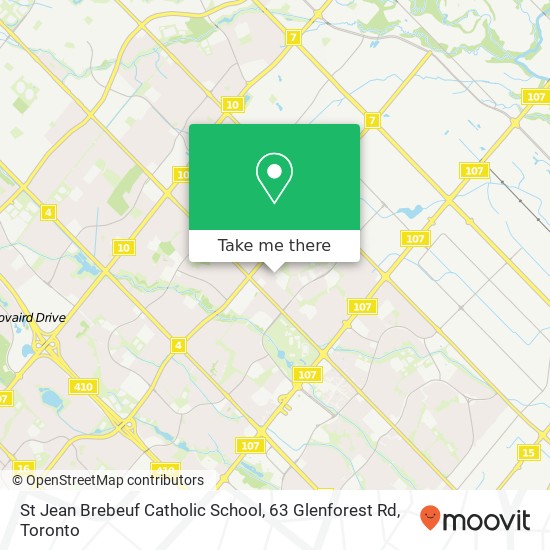 St Jean Brebeuf Catholic School, 63 Glenforest Rd map