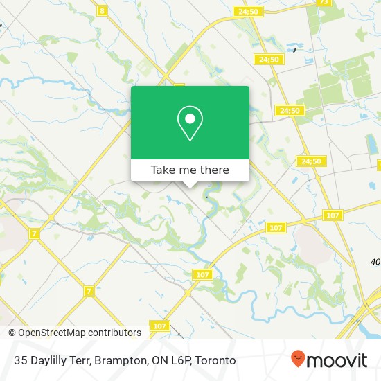 35 Daylilly Terr, Brampton, ON L6P map