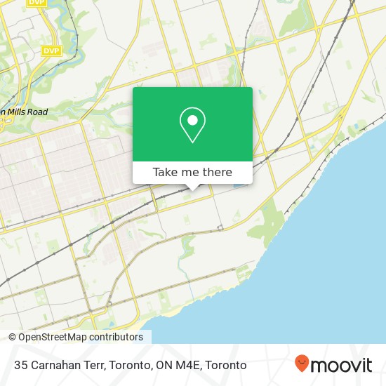 35 Carnahan Terr, Toronto, ON M4E map
