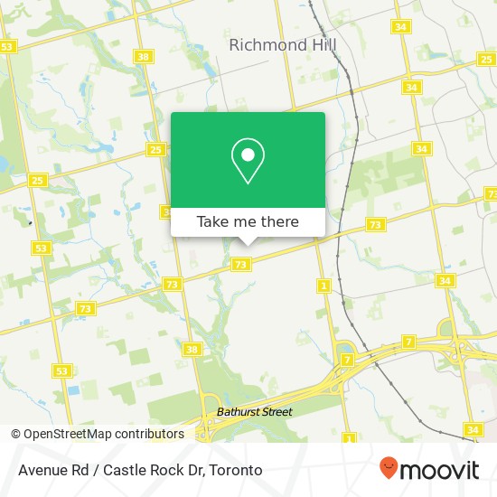 Avenue Rd / Castle Rock Dr map