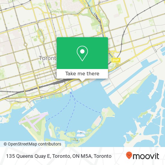 135 Queens Quay E, Toronto, ON M5A map