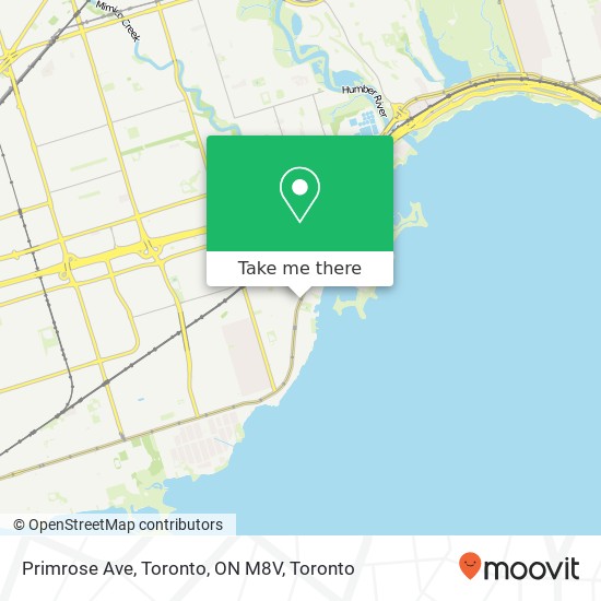 Primrose Ave, Toronto, ON M8V map