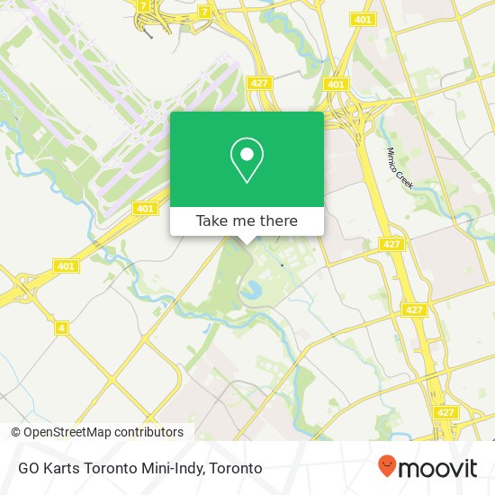 GO Karts Toronto Mini-Indy map