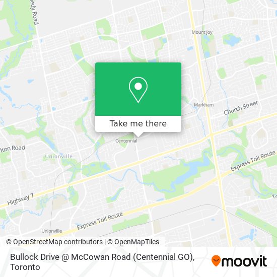 Bullock Drive @ McCowan Road (Centennial GO) map