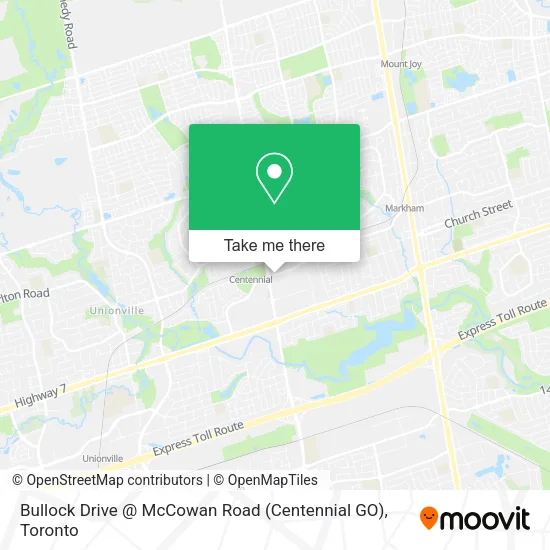 Bullock Drive @ McCowan Road (Centennial GO) map