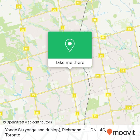 Yonge St (yonge and dunlop), Richmond Hill, ON L4C map