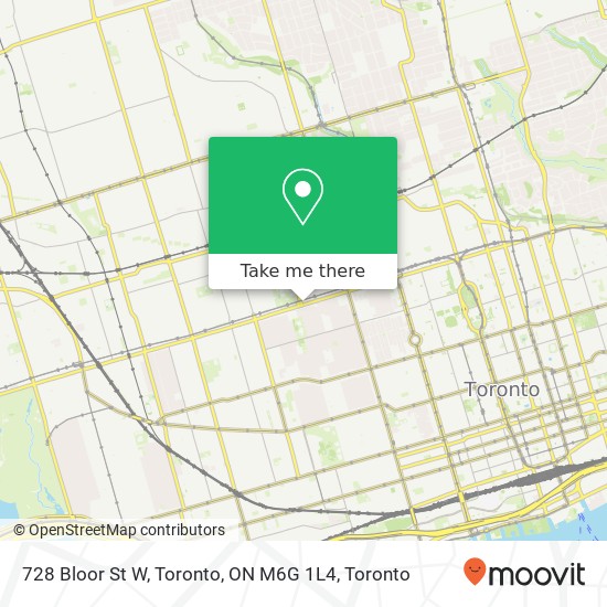 728 Bloor St W, Toronto, ON M6G 1L4 map