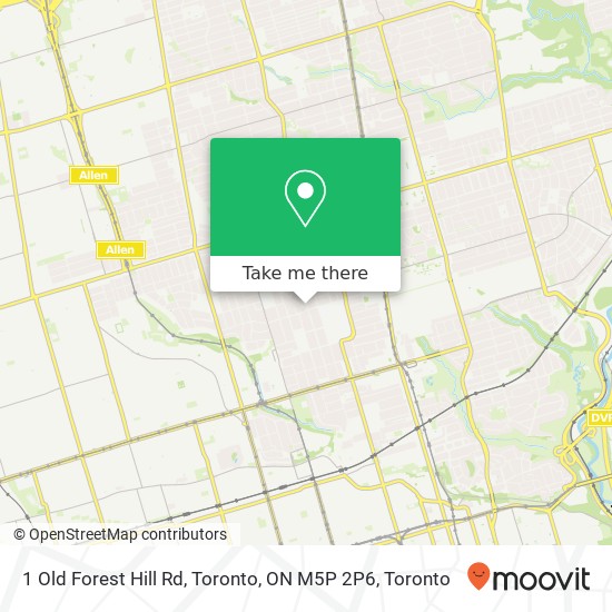 1 Old Forest Hill Rd, Toronto, ON M5P 2P6 map