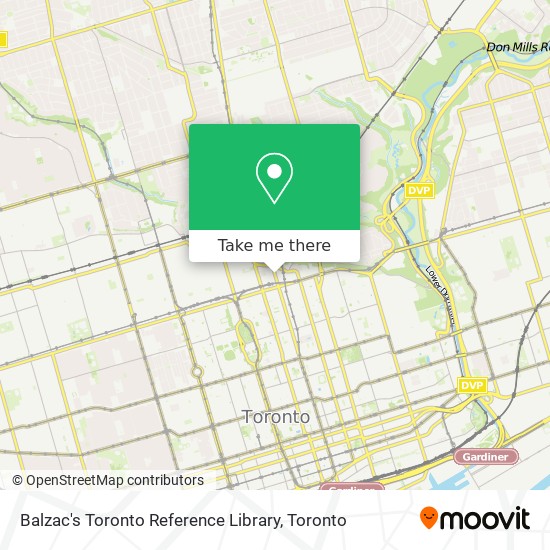 Balzac's Toronto Reference Library map