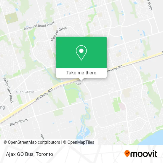 Ajax GO Bus map