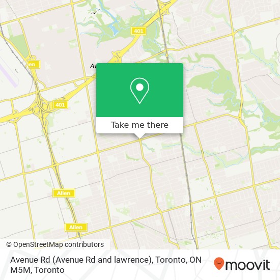 Avenue Rd (Avenue Rd and lawrence), Toronto, ON M5M map