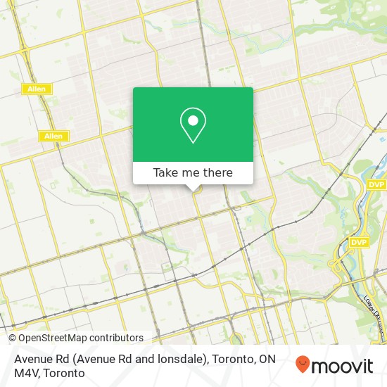 Avenue Rd (Avenue Rd and lonsdale), Toronto, ON M4V map