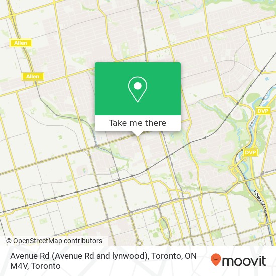 Avenue Rd (Avenue Rd and lynwood), Toronto, ON M4V map