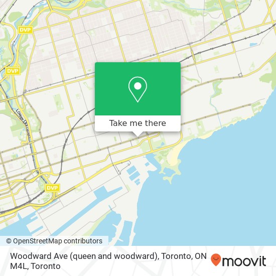 Woodward Ave (queen and woodward), Toronto, ON M4L map