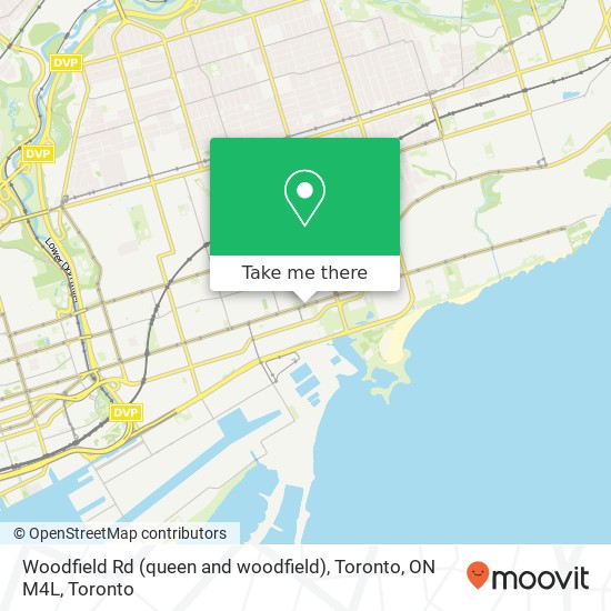 Woodfield Rd (queen and woodfield), Toronto, ON M4L map