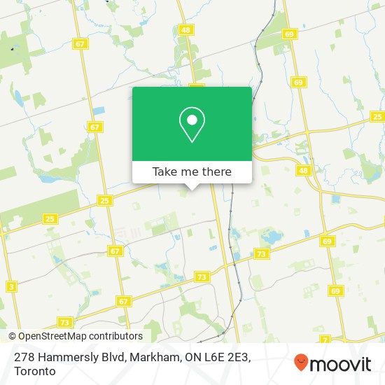 278 Hammersly Blvd, Markham, ON L6E 2E3 map