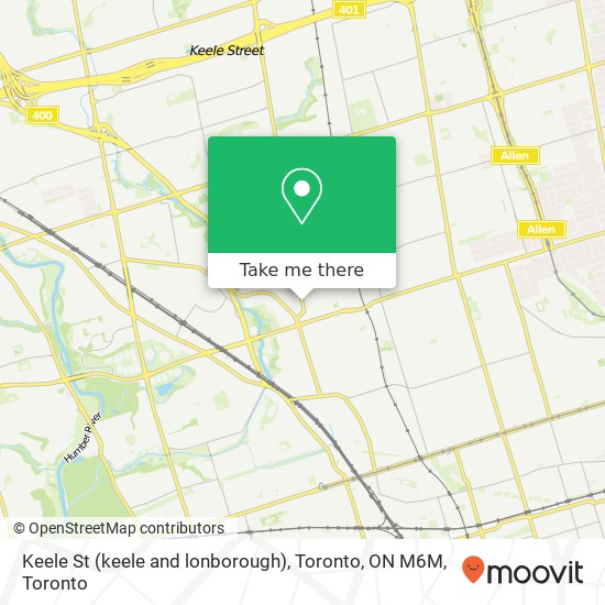 Keele St (keele and lonborough), Toronto, ON M6M map