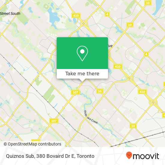 Quiznos Sub, 380 Bovaird Dr E map