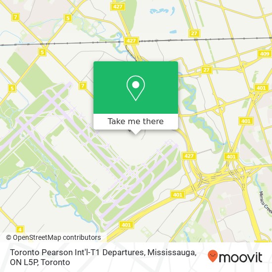 Toronto Pearson Int'l-T1 Departures, Mississauga, ON L5P plan