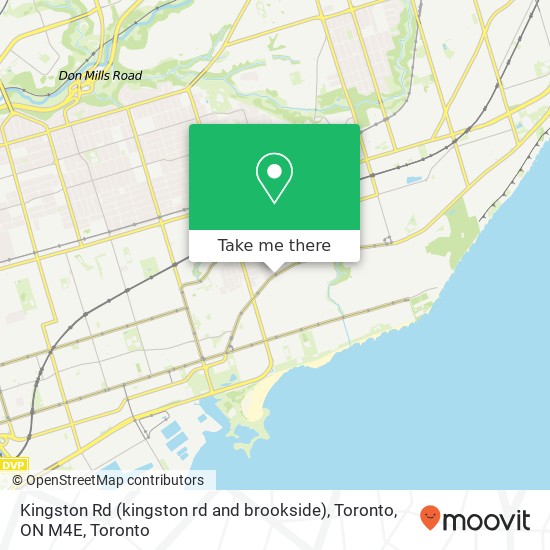 Kingston Rd (kingston rd and brookside), Toronto, ON M4E map
