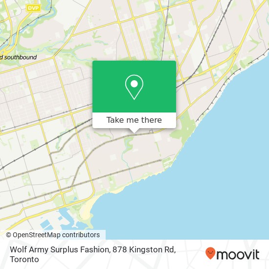 Wolf Army Surplus Fashion, 878 Kingston Rd map