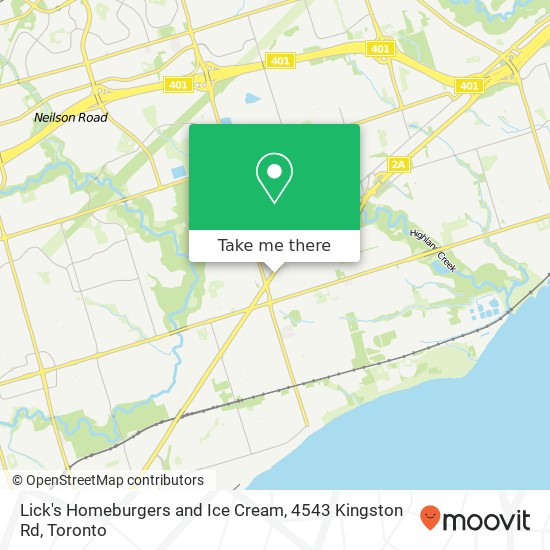 Lick's Homeburgers and Ice Cream, 4543 Kingston Rd map