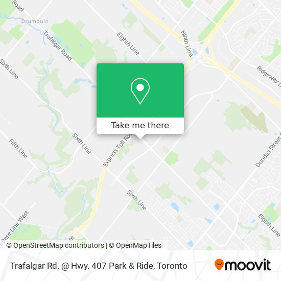 Trafalgar Rd. @ Hwy. 407 Park & Ride map