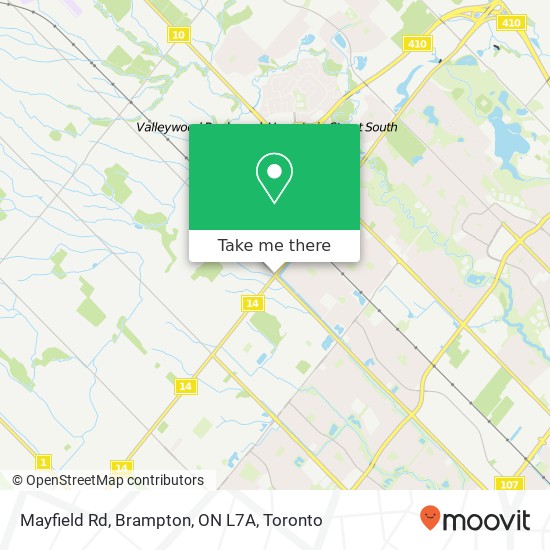 Mayfield Rd, Brampton, ON L7A map