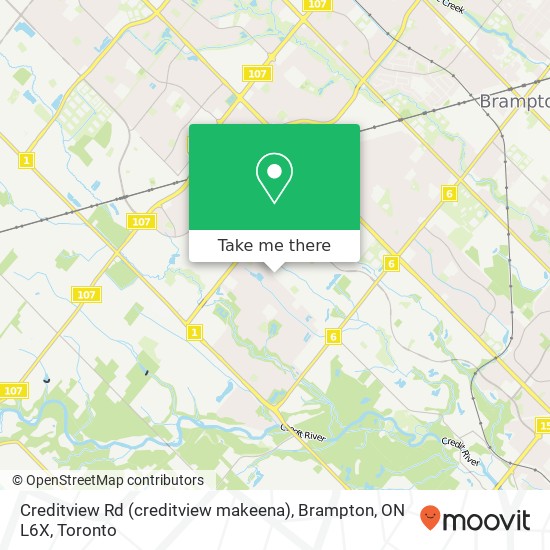 Creditview Rd (creditview makeena), Brampton, ON L6X map