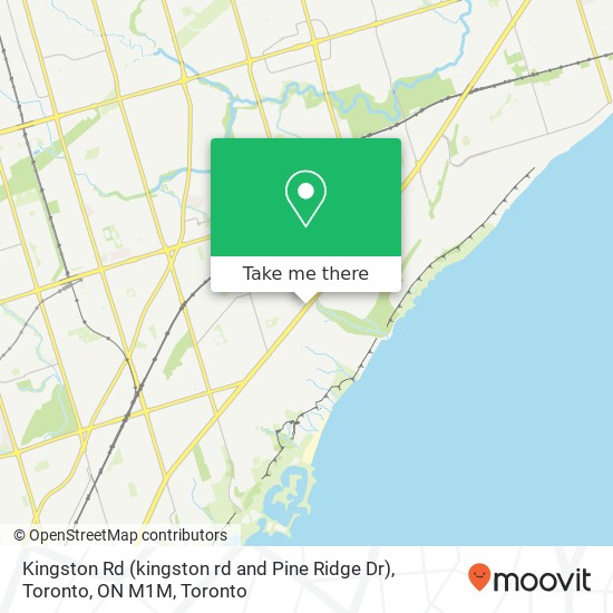 Kingston Rd (kingston rd and Pine Ridge Dr), Toronto, ON M1M map