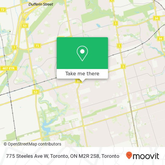 775 Steeles Ave W, Toronto, ON M2R 2S8 map
