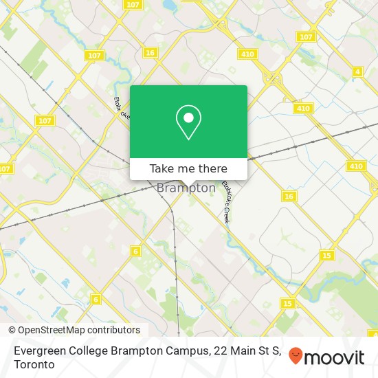 Evergreen College Brampton Campus, 22 Main St S map