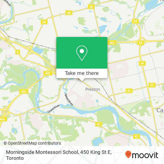 Morningside Montessori School, 450 King St E map
