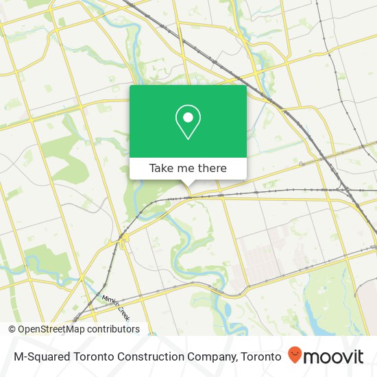 M-Squared Toronto Construction Company map