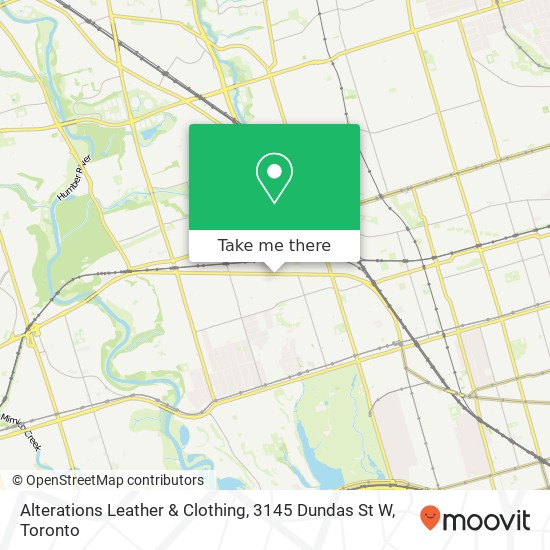 Alterations Leather & Clothing, 3145 Dundas St W map