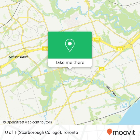 U of T (Scarborough College) map