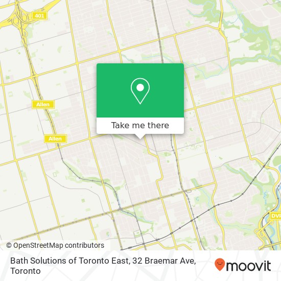 Bath Solutions of Toronto East, 32 Braemar Ave map