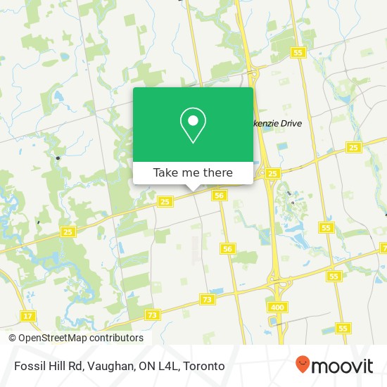 Fossil Hill Rd, Vaughan, ON L4L map