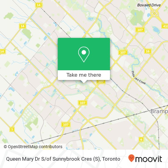 Queen Mary Dr S / of Sunnybrook Cres map