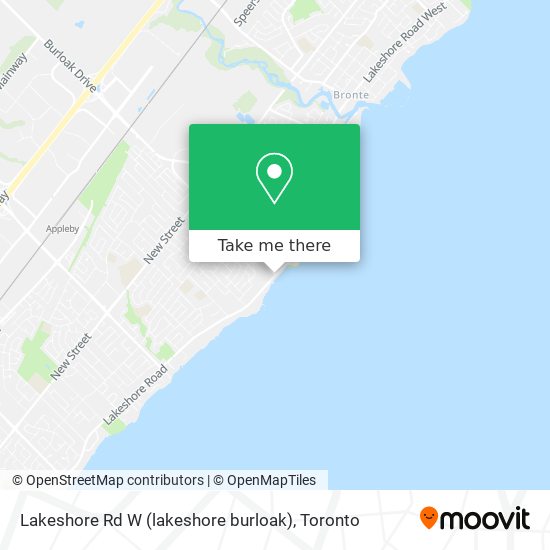 Lakeshore Rd W (lakeshore burloak) map